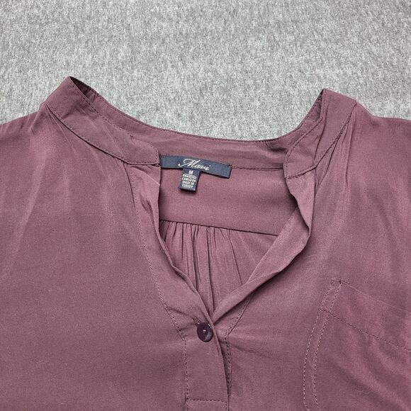 Mavi Shirt Womens Medium Purple Long Sleeve 100% Viscose Tunic‎ Blouse Top - Picture 4 of 8
